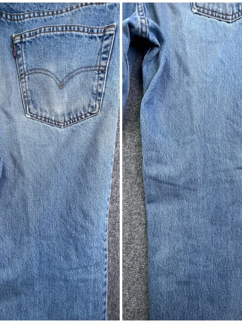 VTG Levi’s 550 Relaxed Fit Paper Tag Canada Made Blue Denim Jeans 40x32